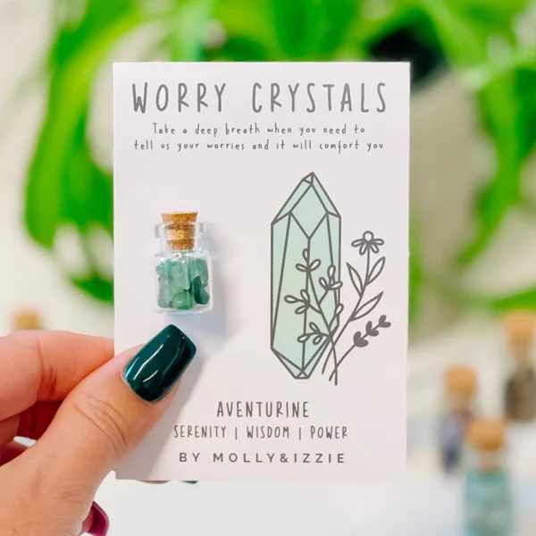 Aventurine Worry Crystals on Card