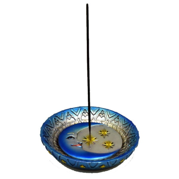 Moon and Star Round Incense Holder