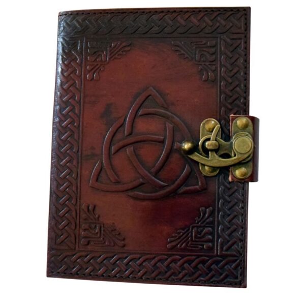 Triquetra Knot Leather Journal